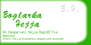 boglarka hejja business card